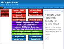 Tablet Screenshot of aircargotools.com